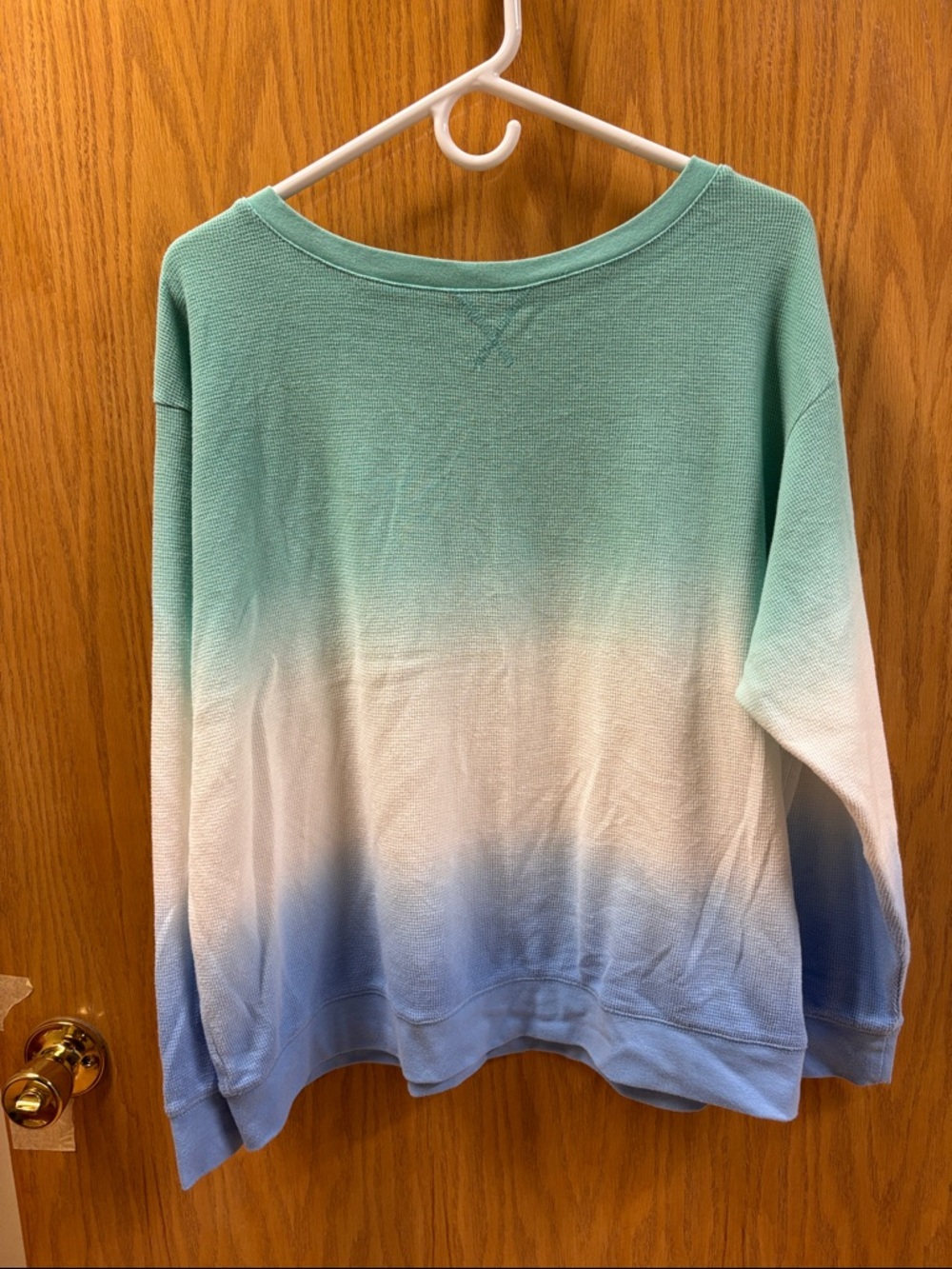 Splendid Ombre Crewneck sweatshirt in Mint, White & Light Blue